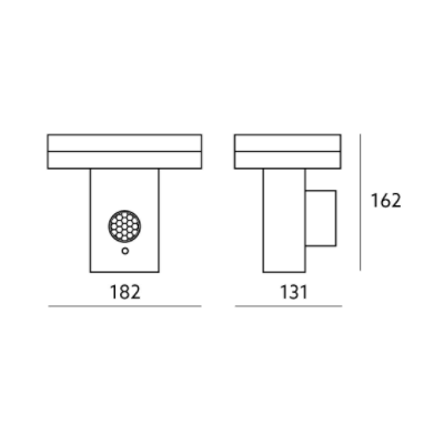 Applique extérieur SOLAIRE LED avec détecteur KOBI Solaris2 LED intégrée  5,5W 370 lumens blanc froid 4000K IP44 étanche