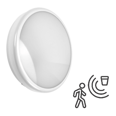 Hublot LED Spectrum NYMPHEA CITY 30W 2400 lumens 4000K IP65 Etanche IK07 avec capteur de mouvement