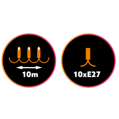 KTMA10M10G guirlande lumineuse mimosa
