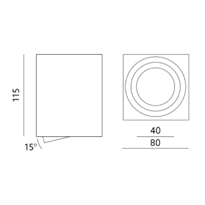 Plafonnier KOBI OH37L culot GU10 35W max IP20