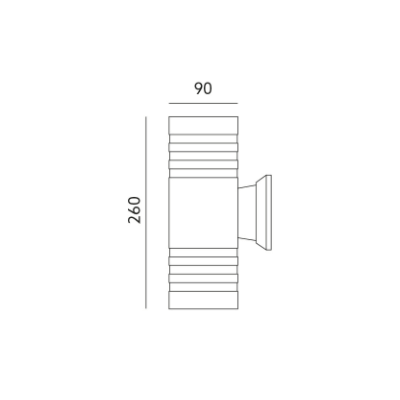 Applique extérieur noir Quazar5 culot 2*GU10 puissance 50W max IP44 étanche