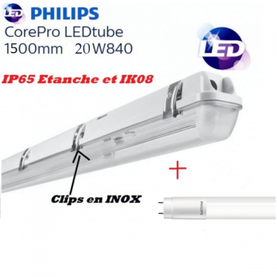Réglette/boîtier étanche pour tube LED 150cm - IP65
