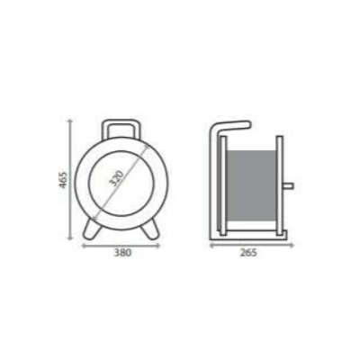 FK360NTFI- HEDI Enrouleur de câble 3G1.5 16A avec 4p+T 60M IP44 250V