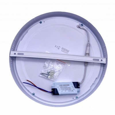 Plafonnier LED LUXEN 24W Blanc 4200K 1900lm diamètre extérieur 300mm