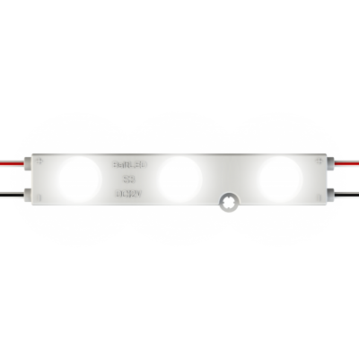Chaîne de 25 modules LED 3 points 1.5w/module Blanc lumière du jour 6500k 12V IP67 160°
