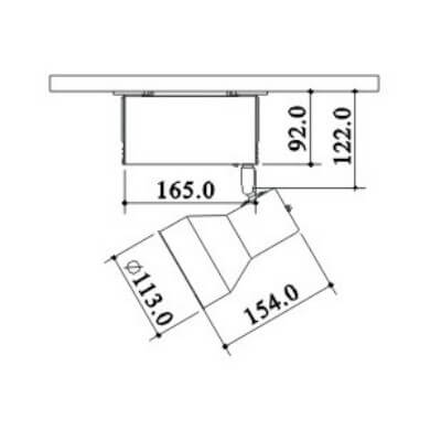 Projecteur iodure sur rail mono pour CDM-T 70w blanc