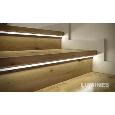 Kit profile Alu Type C encastré 2m avec couvercle + 2 bouchons de finition 10-0031-20