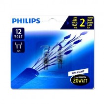 Lampe capsule Philips halogene G4 20w claire x2