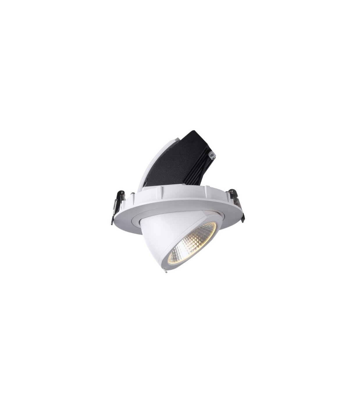 Spot encastrable plafond blanc 35W led COB orientable 4500K blanc neutre  professionnel