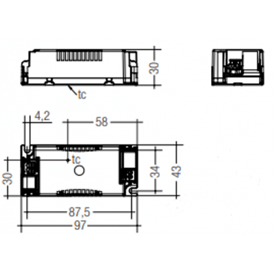 Driver Led Tridonic 30w 700mA fixC SC SNC 87500460