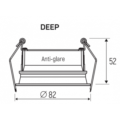 Spot LUMTEK DEEP NOIR encastrable diam 82mm 12V pour lampe à culot GU5.3 ou GU10