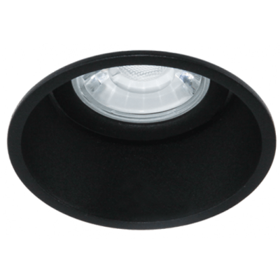 Spot LUMTEK DEEP NOIR encastrable diam 82mm 12V pour lampe à culot GU5.3 ou GU10