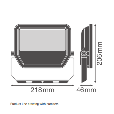 LEDVANCE Projecteur extérieur 50w 6500K Blanc lumière du jour 6000 lumens