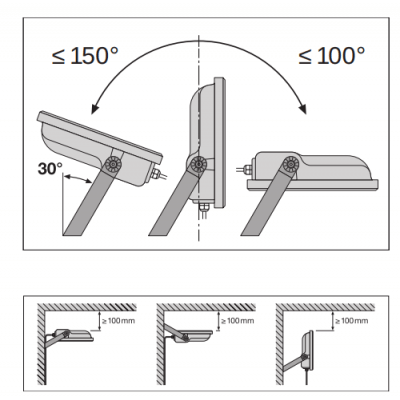 LEDVANCE Projecteur extérieur 50w 6500K Blanc lumière du jour 6000 lumens