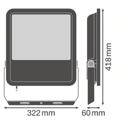 OSRAM Projecteur extérieur 165w 6500K Blanc lumière du jour 20 000 lumens