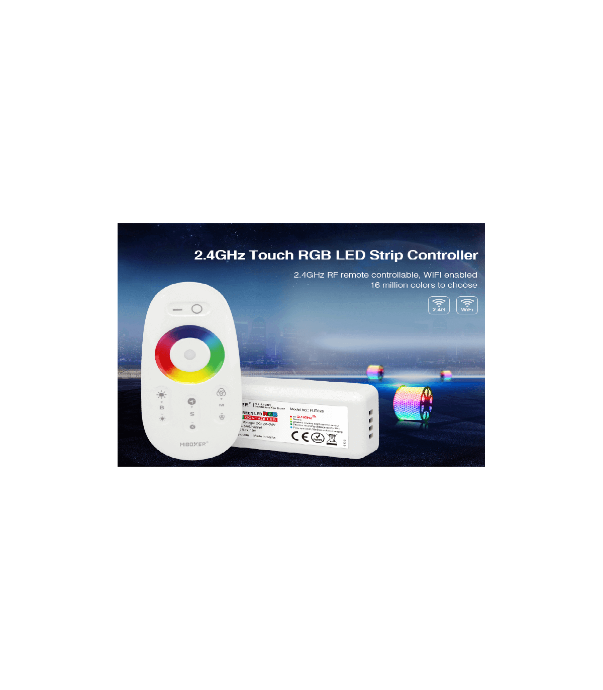 12V 24V IR Télécommande sans Fil et Controleur LED RGB, RGB Control Box  pour contrôler à