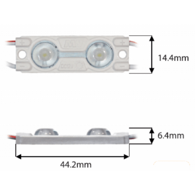 Chaîne de 50 modules WHITE 6500K 0.48w/module 12V IP67 160°