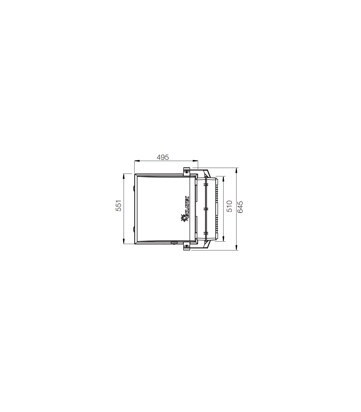 Projecteur quartz 1000w / 230v - noir - Sabannes Réception