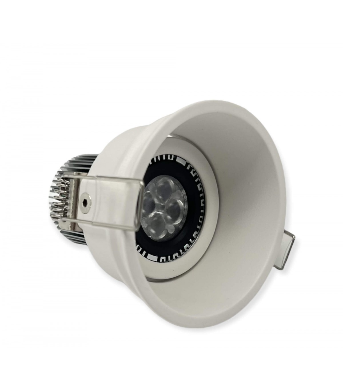 Spot LED étanche argenté 12V, 10W, blanc chaud