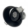 Spot LED DEEP encastré rond orientable noir 9W 420lumens Blanc chaud 3000K MEANWELL 12V