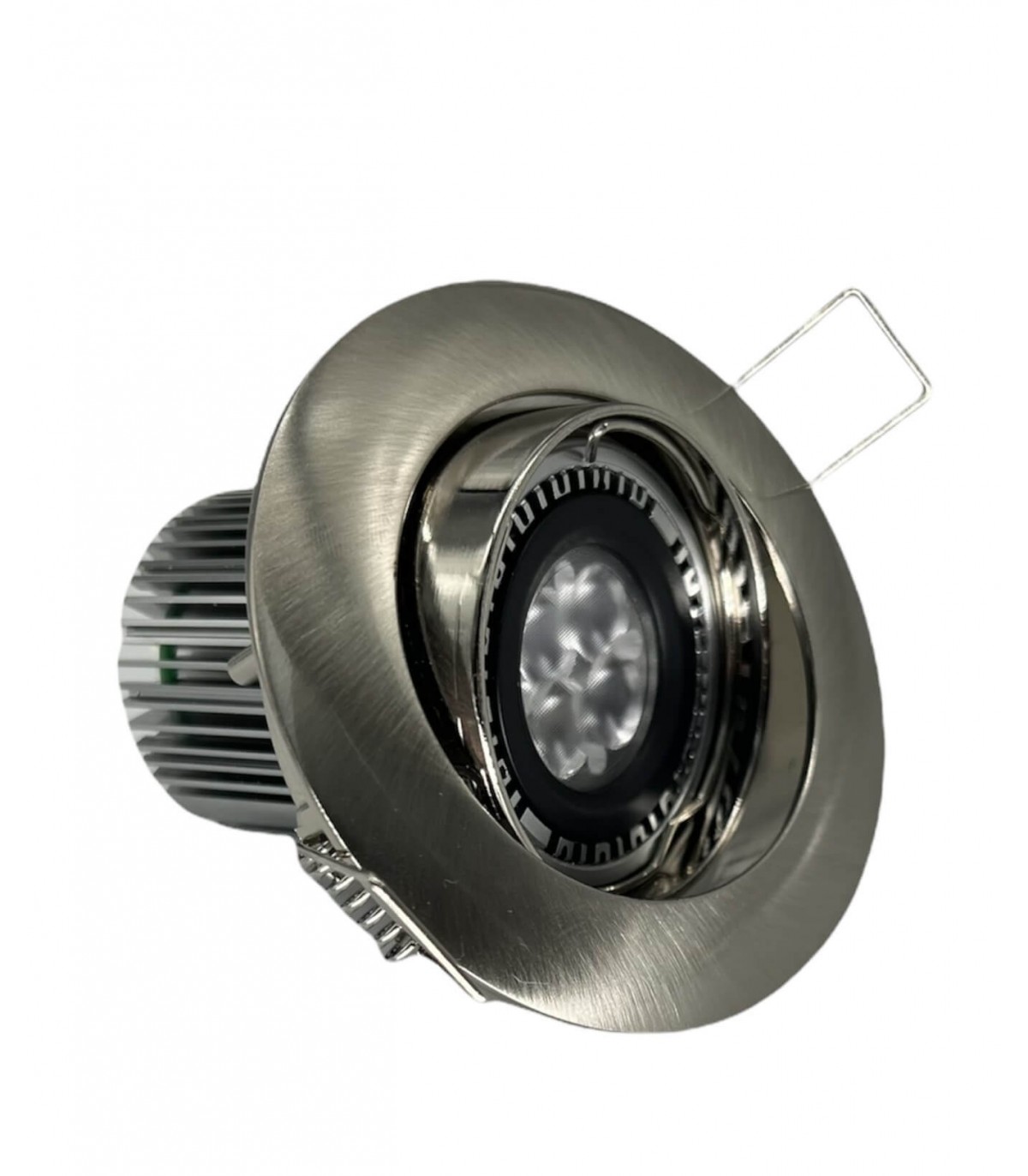 Spot LED CLASSIC encastré rond orientable Noir 9W 420lumens Blanc chaud  3000K MEANWELL 12V
