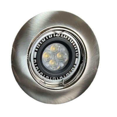 Spot LED CLASSIC encastré rond orientable Noir 9W 420lumens Blanc chaud 3000K MEANWELL 12V