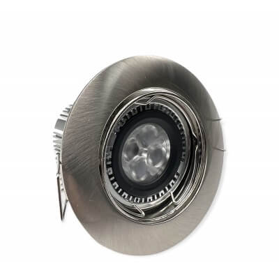 Spot LED CLASSIC encastré rond orientable Noir 9W 420lumens Blanc chaud 3000K MEANWELL 12V