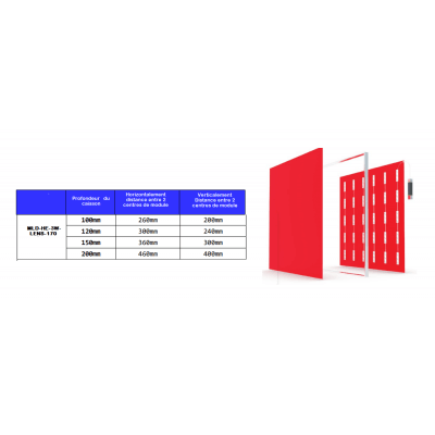 MLD-HE-3W-LENS170 Chaîne de 25 modules 0.96w/module blanc 6500-8000K 12v 170°