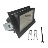 Kit Projecteur iodure noir encastrable orientable 70w Rx7s avec lampe et ballast électronique