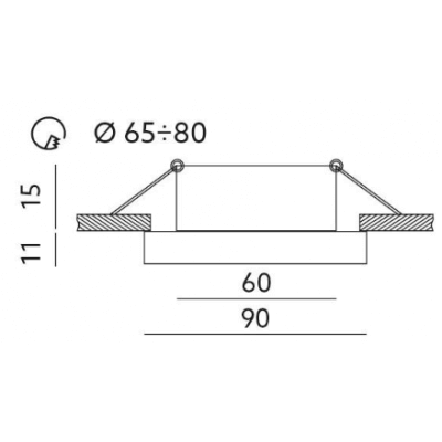 KOBI OH 26N Spot encastré 50Wmax