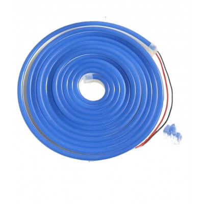 KIT Neon flexible BLEU 10W/m 12V 360° IP65 étanche 5mètres