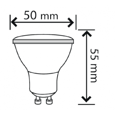 Ampoule LEDspot LUXEN PAR16 7W substitut 50W 520 lumens blanc neutre 3000K  GU10