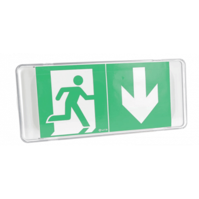 UR111317V, BAES d'évacuation Urajet IP55 IK08 SATI Flux 45lm/1h - 0,8W fonction visibilité +