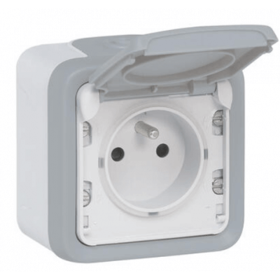 Prise étanche Legrand Plexo  2P+T avec kit de protection IP55 IK07 250V LE069731E