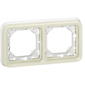 Support Legrand Plexo blanc IP55 IK07 de 2 plaques étanches LE069694