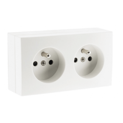 Double Prise Bel'Vue 2P+T pré-cablée  16A 130138