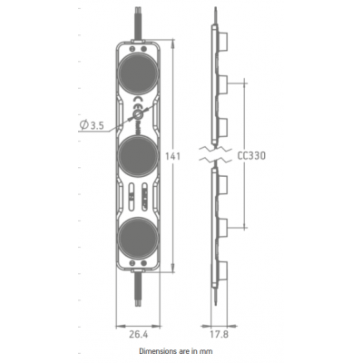 CROWN DUO W3 Chaîne de 10 Modules 
 BMP-W3-DS865E3.6 15x45°