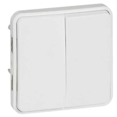 Double interrupteur ou va-et-vient Legrand Plexo IP55 IK07  LE070726