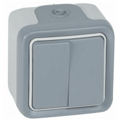 LE069715 - Double interrupteur Legrand Plexo ou va-et-vient IP55 IK07 10AX 250V