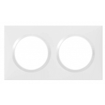 Plaque carré 2 postes blanc Legrand Dooxie LE600802