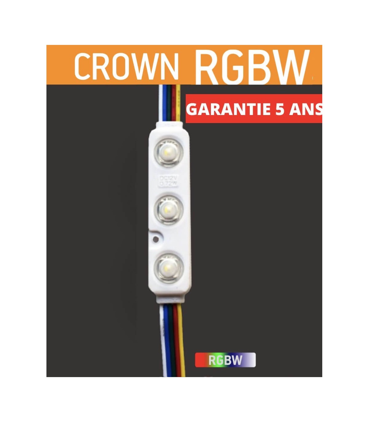 Module 3 LED 12V IP65 Blanc Chaud