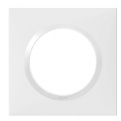 Plaque carrée 1 poste blanc Legrand Dooxie IP20 IK04 LE600801