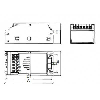 Platine d'alimentation Ferromagnetique iodure sodium 400w