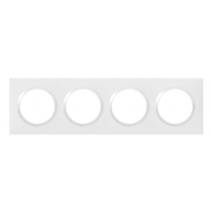 Plaque carrée blanc Dooxie 4 postes Legrand LE600804