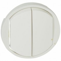 LEGRAND Enjoliveur Large Céliane Commande double Blanc 0680 02