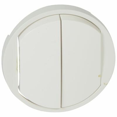 LEGRAND Enjoliveur Large Céliane Commande double Blanc 0680 02