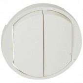 LEGRAND Enjoliveur Large Céliane Commande double Blanc 0680 02