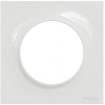 SCHNEIDER Plaque Odace Style, Blanc 1poste S520702
