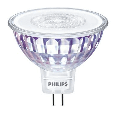 Ampoule LEDspot Philips MR16 7W substitut 50w 621 lumens blanc 3000k Gu5.3