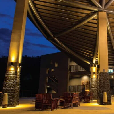 Applique mural cylindrique TORRE GU10 noir  IP54 étanche